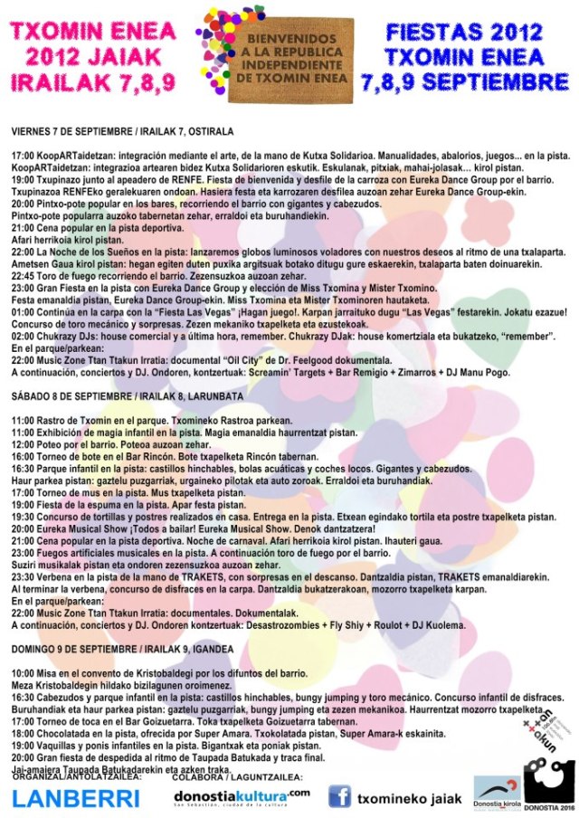 programa fiestas txomin 2012