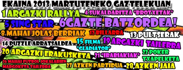 GLEKAINA 2013 PROGRAMAZIOA