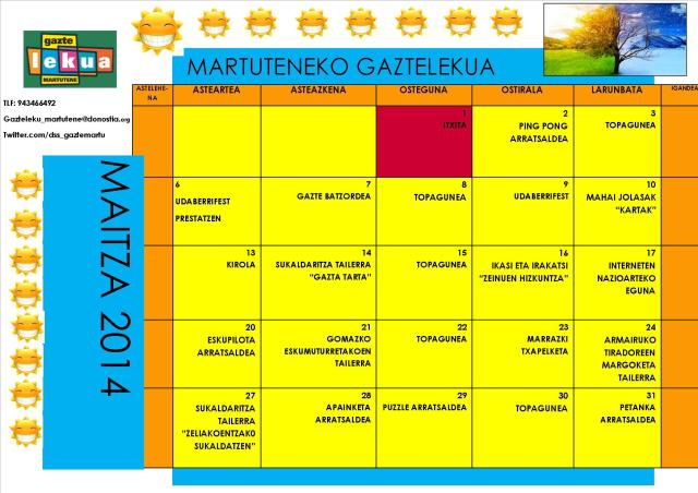 GL-MAIATZAPROGRAMAZIOA