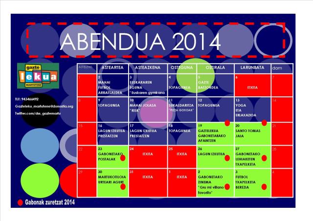 ABENDUA PROGRAMAZIOA GL