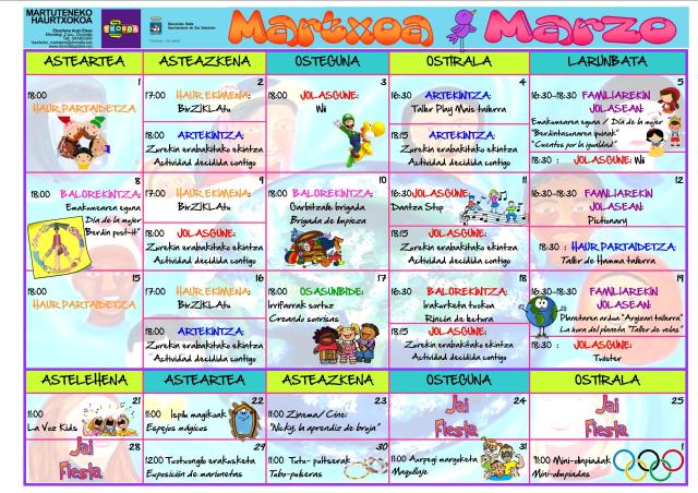 Haurtxoko Martxoa polita